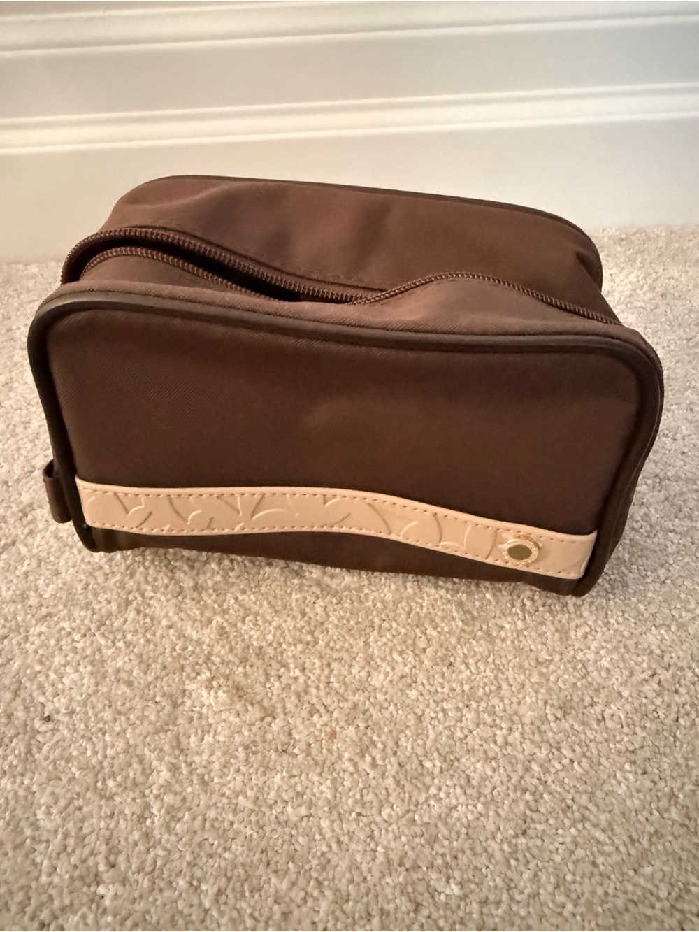 Men's Brown Travel toiletries bag bvlgari